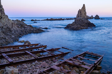 Las Sirenas Reef, Cala de las Sirenas, Cabo de Gata-Níjar Natural Park, UNESCO Biosphere Reserve,...