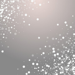 Obraz premium White Confetti Vector Grey Background. Grey Shine