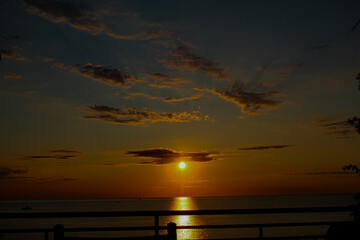 sunset over the sea