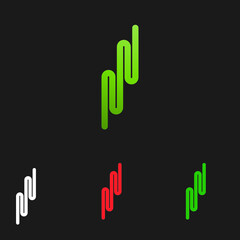 abstract logo design with English alphabets