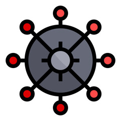 Obraz premium blockchain node distribution