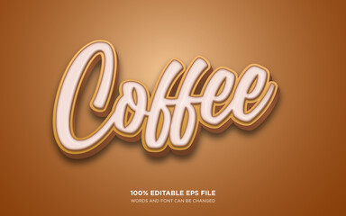 Coffee editable text style effect	