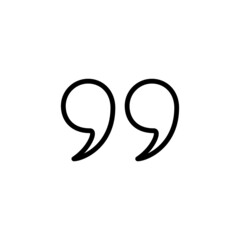 Quote Icon Logo Design Vector Template Illustration