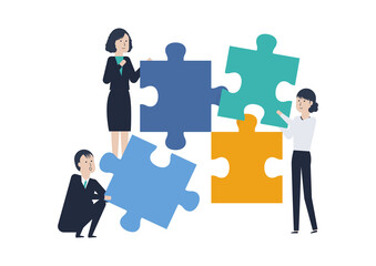 チームワークを向上させて生産性を高める！なイラスト素材｜mayucolor03