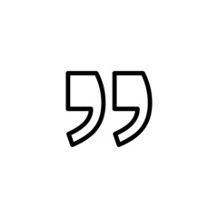 Quote Icon Logo Design Vector Template Illustration