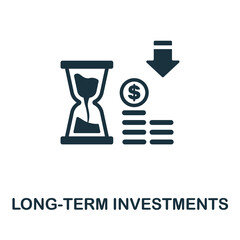 Long-Term Investments icon. Monochrome simple Long-Term Investments icon for templates, web design and infographics