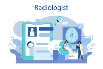 Radiology concept. Idea of health care and disease diagnosis. X-ray,