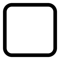 Square Flat Icon Isolated On White Background