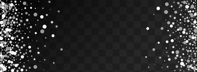 Silver Snow Vector Panoramic Transparent