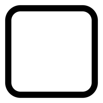 Square Flat Icon Isolated On White Background