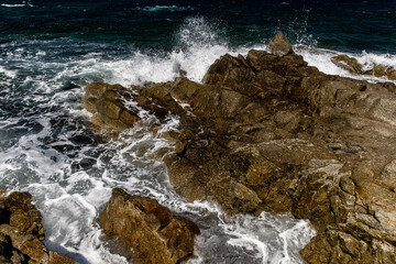 LaDigue Stones Rocky Beach Ocean power