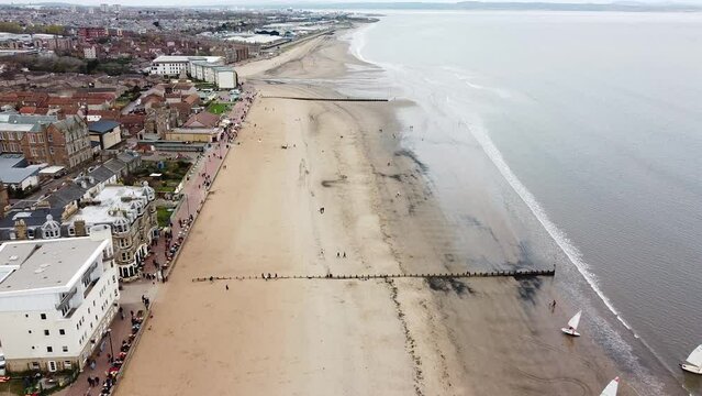 Portobello Beach in spring view, Edinburgh, Scotland