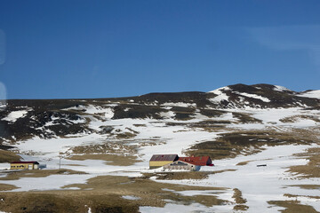 Winter landscape of the Westfjorden in Iceland
