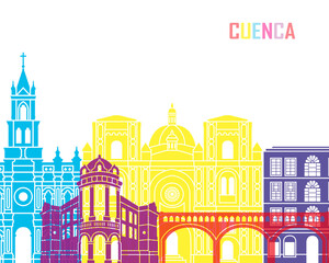 Cuenca EC skyline pop - obrazy, fototapety, plakaty