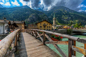 Fototapeta premium Small alpine town in Northern Italy.