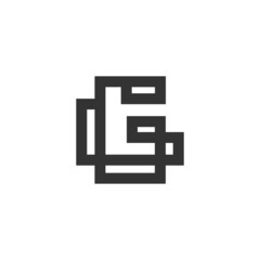 Letter g monogram modern logo design