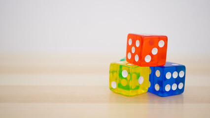 Colorful colored dice_03