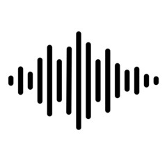 Waveform Flat Icon Isolated On White Background