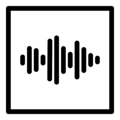Sound Wave Flat Icon Isolated On White Background