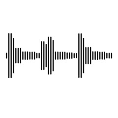 Sound Wave Flat Icon Isolated On White Background