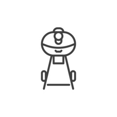 Barbecue grill line icon