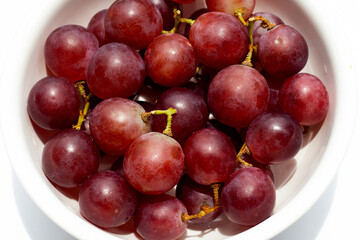 Fresh grape on white background.