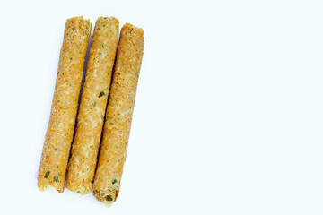 Crispy egg rolls with seaweed