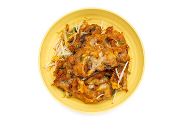 Crispy fried mussel pancake with bean sprout