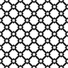 Abstract geometric seamless pattern. Black and white style pattern with circle and line.Geometric ornamental vector pattern. Seamless design texture.Geometric Ornamental pattern. Traditional Arabic.