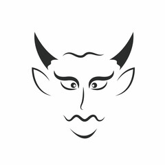 abstract devil vector icon illustration design