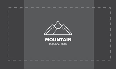 Mountain icon logo mark . 