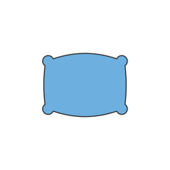 Sleeping pillow icon in color icon, isolated on white background 