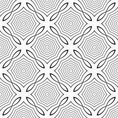 Abstract vintage geometric wallpaper pattern seamless background.Modern scandinavian style.Abstract classical background in black and white color.abstract texture, monochrome fashion design.