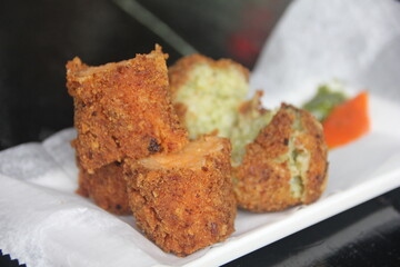 Falafel served on a plate 