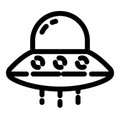 Ufo Flat Icon Isolated On White Background