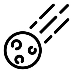 Meteor Flat Icon Isolated On White Background