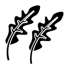 Cruciferous vegetable vector icon design, Condiments and Spices symbol, Food cooking ingredients Sign, Herbs and table sauce stock illustration, Arugula or Rocket Plant Concept,