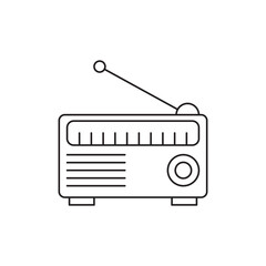 Radio icon line style icon, style isolated on white background