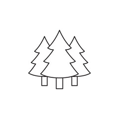 Coniferous icon line style icon, style isolated on white background