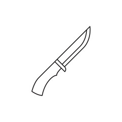 Hunting knife icon line style icon, style isolated on white background