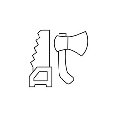 Lumberjack tool icon line style icon, style isolated on white background