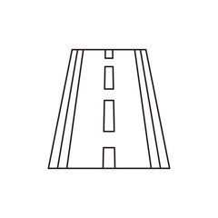 Highway road route icon line style icon, style isolated on white background