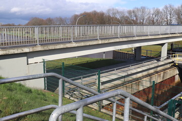 Schleuse Düthe ( Fresenburg) am Dortmund-Ems-Kanal.