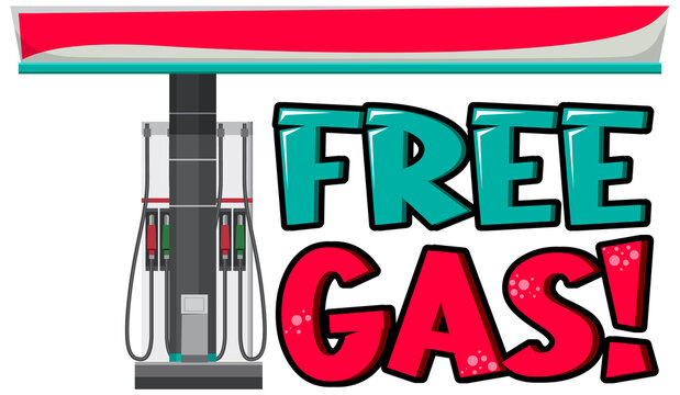 Free gas cartoon word logo design