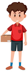 Delivery man with package