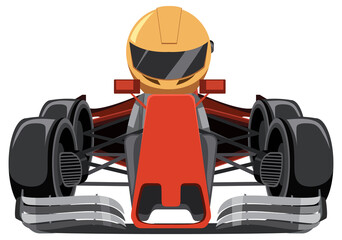 A formula one racing car with a racer