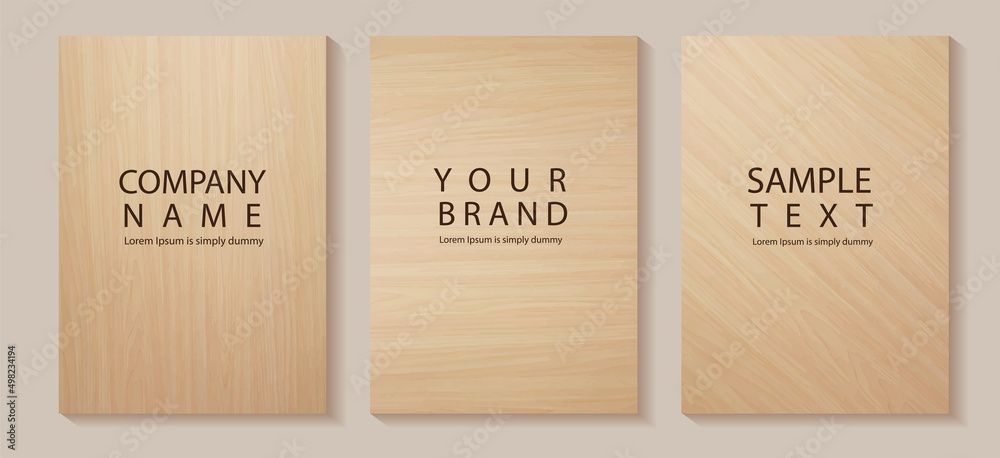 Poster vector wood background texture. in a4 size for design work cover book presentation. brochure layout 