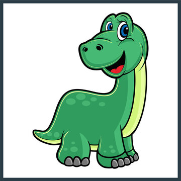 dinosaurus hand draw cartoon picture vector