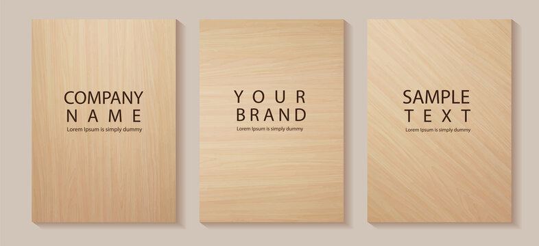 Vector wood background texture. in A4 size for design work cover book presentation. brochure layout and  flyers poster template.