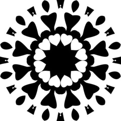 Circular pattern in form of mandala decoration. Decorative ornament in ethnic oriental style. Coloring book page.Simple Mandala Shape for Coloring.Oriental. Book Page.Vintage decorative elements.